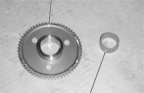 The starter drive gear should turn clockwise freely and should not turn counterclockwise.