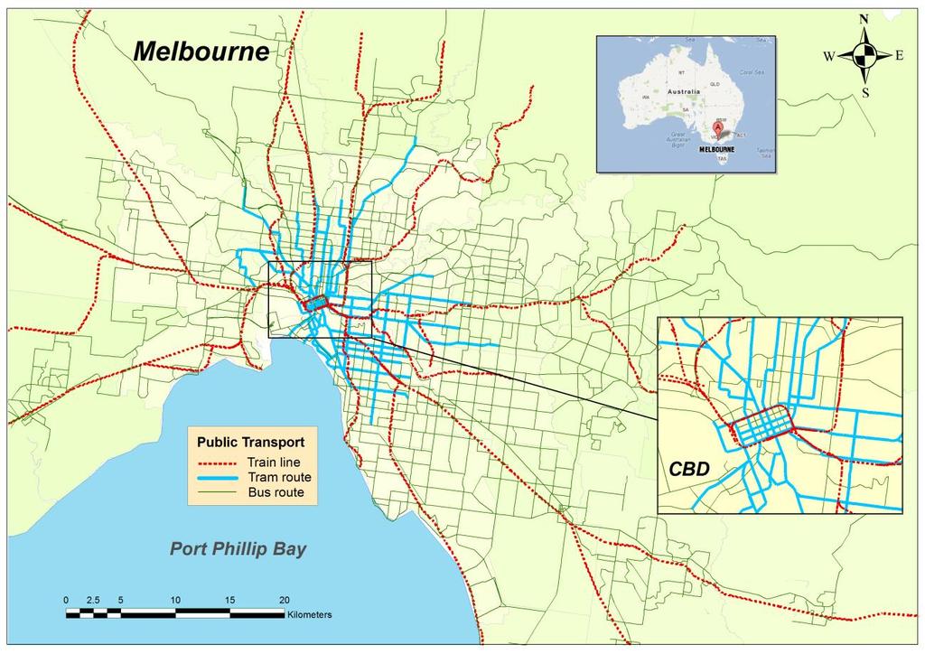 Nguyen-Phuoc, Currie, De Gruyter, Young Melbourne has a total of bus routes carring over million passenger trips per year (Currie, 0).