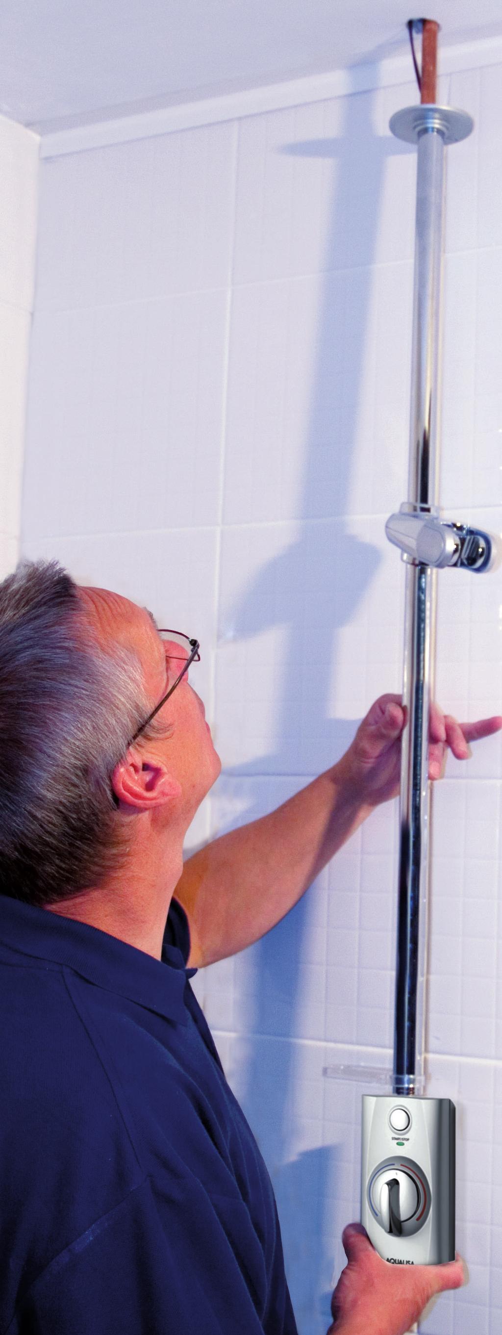An exposed Digital shower can be installed in as little as 2 hours 5 reasons to switch to Digital 1 Quick Designed with the installer in mind Aqualisa s Digital showers can be installed in as little