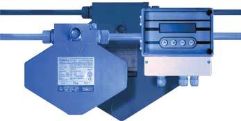 The C-flow mass flow meters do not contain any moving parts and consequently are suited for polluted media.