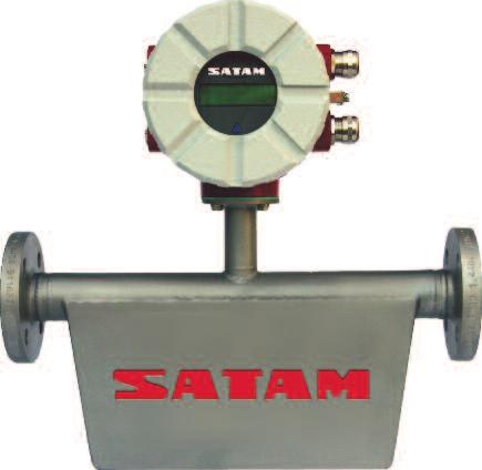 Coriolis mass flow meter The Satam mass is used to measure the mass and density of viscous products such as heavy fuel oil, engine oil, bitumen or crude oil.