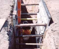 excavators for trenching. Side cut-out doors can be added for crossing utilities, and end kits allow for three or four-sided protection.