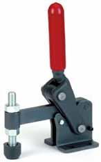 Heavy vertical toggle clamps 6811P Heavy vertical toggle clamp with horizontal base. Reamed and case-hardened bearing bushes. Hardened, ground and permanently-lubricated pins.