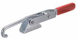 Hook type toggle clamps 6847K Hook type toggle clamp for cylindrical mounting surfaces. Galvanized and passivated. Case-hardened, pre-lubricated, continuous bearing bushes. Stainless steel rivets.
