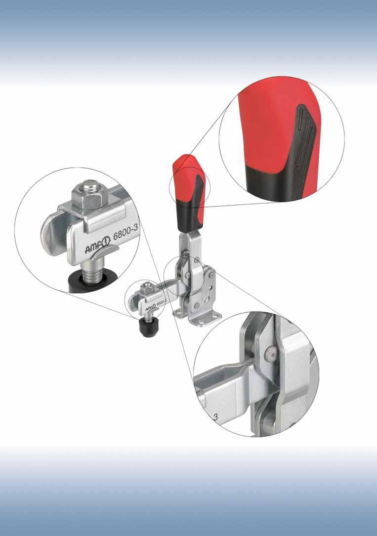 Curtain up for our innovations... Introducing a new generation of toggle clamps... Retainer for clamping screws.