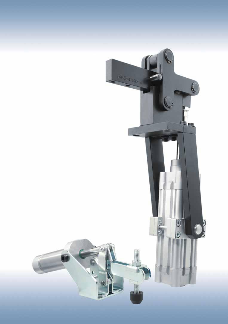 ... about pneumatic toggle clamps AMF pneumatic toggle clamps have definite advantages over the manual toggle clamps: relieve operator of strenuous clamping movement a number of clamps can be used