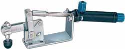 Pneumatic toggle clamps 6820K Pneumatic toggle clamp with horizontal cylinder attachment. Fitted with FESTO plastic pneumatic cylinder, double-acting and ready to connect.