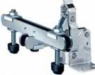 ** According to old norm DIN 933. 6895 Supporting arm for toggle clamps galvanized and passivated, complete with two tempered clamping screws 6890 and fastening screw.