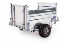 The latter have a very deep tread depth which helps the trailer stay on track behind the towing vehicle in muddy conditions or hilly terrain.