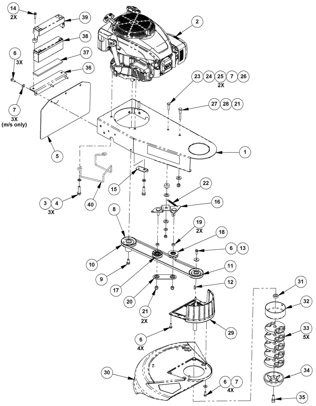 Schematic Main Frame Assembly