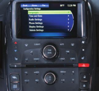 SETTINGS, SIGHTS AND SOUNDS Infotainment/Vehicle Personalization Displays The touch screen in the center stack also can be used to display and adjust Infotainment, Vehicle Personalization and Climate
