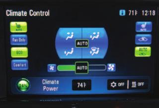 SETTINGS, SIGHTS AND SOUNDS Climate Controls Note: Under certain conditions, the engine will start to ensure full heat and defrost capability. See Climate Controls in your Owner Manual.