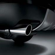 EXHAUST TIP These stainless steel exhaust tips add a sporty appearance to the exterior of