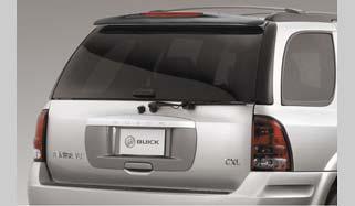 REAR AIR DEFLECTOR Custom molded one-piece acrylic air deflector can be painted to match your vehicle.