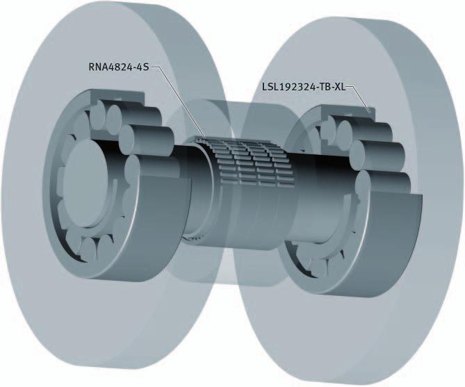 Friction is decreased by up to 50% in comparison with full complement cylindrical roller bearings, which reduces the operating temperature, drive power required and makes a significant contribution