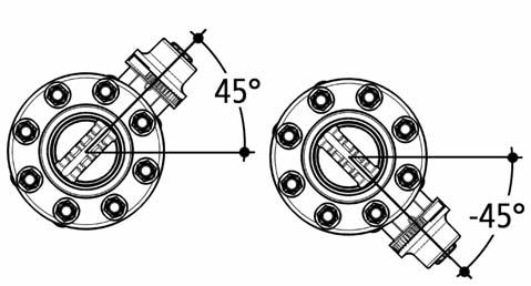 For typical inline installation, ensure that the disc is in the partially closed position then carefully insert the valve into the piping system between the two flanges.