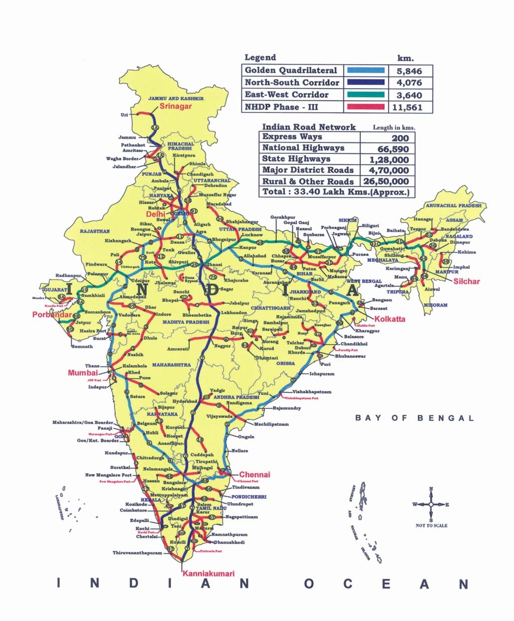 NATIONAL HIGHWAYS DEVELOPMENT PROJECT Contents 4 Indian Road Infrastructure 6 Policy Initiatives 8 National Highways Development Project 10 Infrastructure is critical to improved productivity across