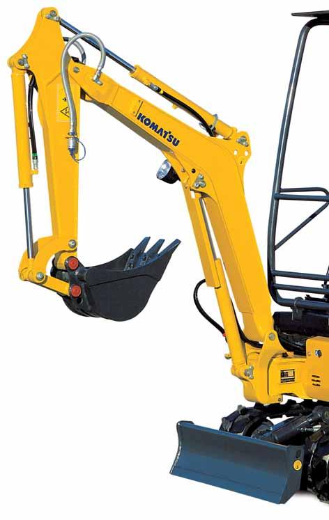 Walk-Around The new PC14R-3 compact mini-excavator is the product of the competence and technology that Komatsu has acquired over 80 years.