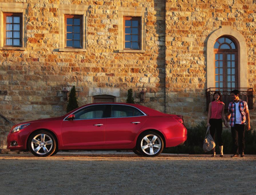 Malibu LTZ shown in Crystal Red Tintcoat (extra-cost color) with