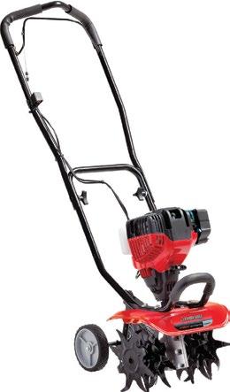 TILLERS You need it, we have it fast & free delivery to our store 34 GAS TILLER/CULTIVATOR 25cc, 2-cycle engine 8", 6-point tines 6" to
