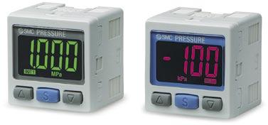 High Precision, -colour Display Digital Pressure Switch -colour Display High Precision Digital Pressure Switch Series ZSE/ISE Features djustable vacuum, positive and compound pressure switch with