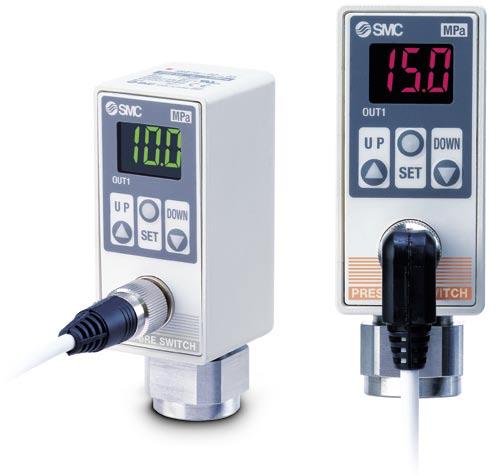 OUT U P Series ISE75 -colour Display Digital Pressure Switch for General Fluids -colour Display Digital Pressure Switch For General Fluids Series ISE75/75H Features Integrated pressure switch for air