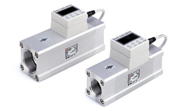 Series PF Digital Flow Switch for ir Digital Flow Switch, Large Flow Type For ir Series PF Features High volume flow switch for air Thermal detection has no moving parts Very little resistance to