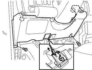 1-5) (1) Hold down the claw, and pull out to remove the Hood Release Lever.