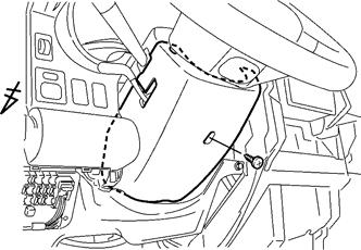 Phillips Screwdriver (k) Remove the Lower Steering Column Cover. (Fig. 1-8) (1) Remove the bottom screw.