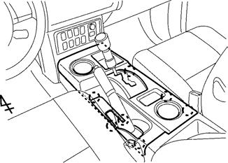 (Fig. 1-12) (u) Move the gear shift lever into park. 10mm Socket Bolt Separator (v) Remove the center console separator from the center console. (Fig.