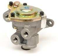 SR-1 style spring brake valve is used in dual air brake systems using spring brake