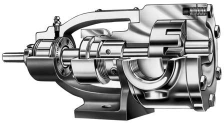 and larger sizes) for 38 (4 21 cst) (Small Pumps F, FH and G sizes) for 38 (4 21 cst) (Large Pumps H and larger sizes) 1 Temperature Range 1 Viscosity Range INTEGRAL THRUST BEARING The integral