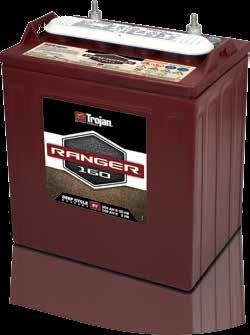 Ranger 160 Trojan s Ranger 160 deep-cycle battery is optimized for excursions that require significantly more range than a typical golf car battery can manage.