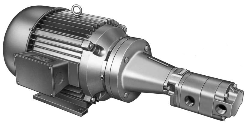 FOOT-BRACKET MOUNTED PUMPS ( B DRIVE) Series SG-04, SG-05 and SG-07 spur gear double pumps are available mounted to a foot-bracket that is machined by Viking for an accurate fit with the pump.