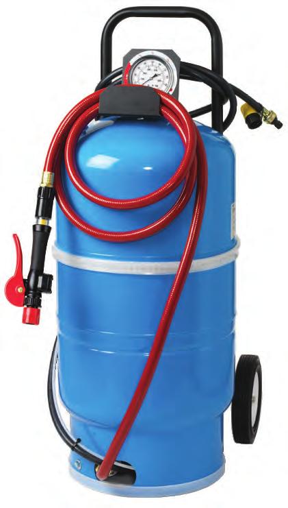 10 GALLON MOBILE BLADDER TANK Conveniently supply water to forklift batteries anywhere in your facility with the 10 Gallon Mobile Bladder Tank (BTM-10).