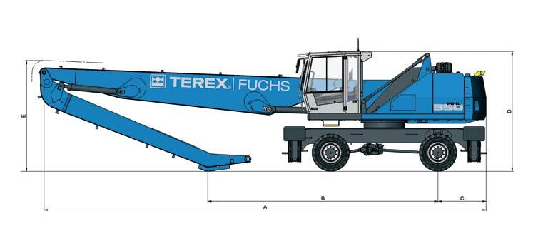 TRANSPORT DIMENSIONS MHL35 E TIER 4i Dimensions Reach 49 ft (15. m) Reach 52.5 ft (16. m) Reach 48 ft (14.7 m) Multi-purpose stick A 41.37 ft (12,6 mm) 41.24 ft (12,57 mm) 41.37 ft (12,6 mm) B 21.
