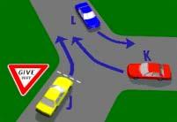 IN016 - Intersections Which vehicle in the diagram must give way? - Vehicle J. - Vehicle K. - Vehicle L.