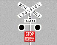 SI053 - Traffic Signs When you see this sign you should - - Come to a complete stop, look both ways for trains and proceed with caution if no trains are approaching.