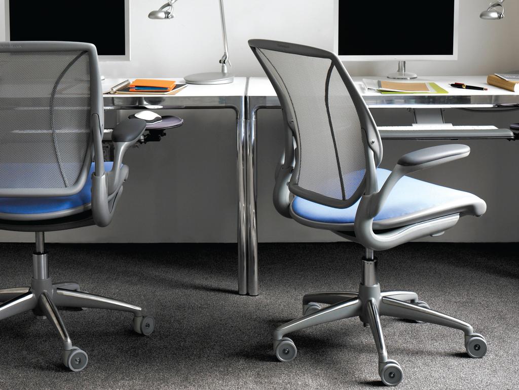 Simplicity: For the Organization In stark contrast to other task chairs with so many controls and adjustments that they require hands-on training the Diffrient World chair s simplicity means that