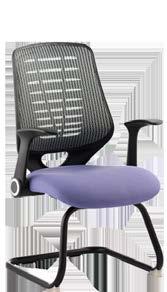 Relay The Relay Leather Bespoke chair has a modern style with silver accented base tops and chrome gas lift.