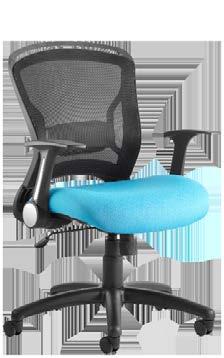 Soft molded seat with stitch detail Designer mesh backrest with integrated height adjustable lumbar As standard supplied
