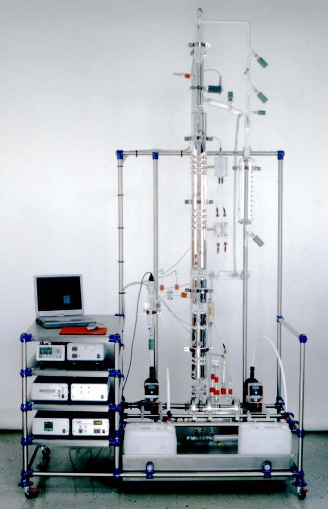 UNITS LABORATORY UNIT FOR CONTINUOUS DISTILLATION GENERAL This continuous distillation unit can be used for diverse purposes in laboratory.