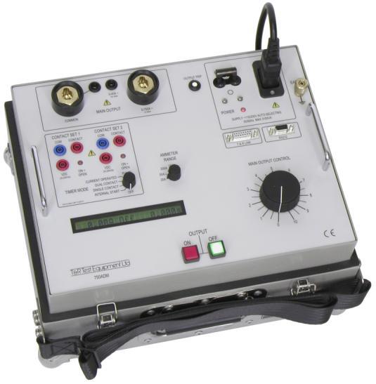 OPERATING AND MAINTENANCE MANUAL Product: Type: Primary Current Injection Test Set 750ADM mk2 750ADM-H mk2 DESIGNED AND MANUFACTURED BY: T & R Test Equipment