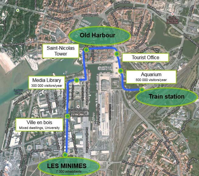 La Rochelle s initial plans The route : from train station to the University 6 vehicles; 10-11 persons 6 months operation: from October