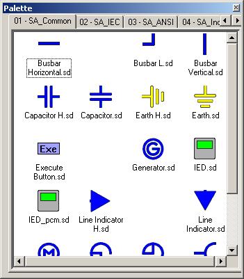 Tools Palette Contains sub-drawings available in system Custom symbols can be added to \sc\prog\graphicsengine\palette