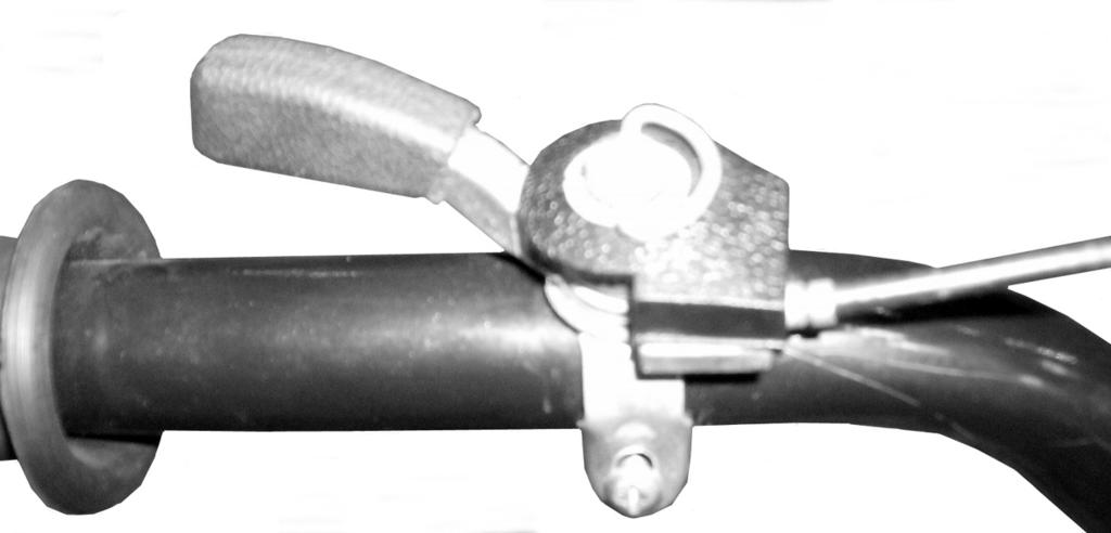 Engine Controls FIGURE C CHOKE LEVER Attach the Clutch Handle Rod (6) to the Clutch Handle (17) using two Bolts (10), four Flat Washers (9), two Spring Washers