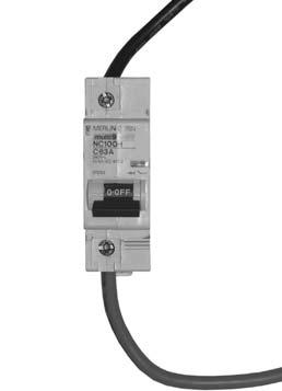 The circuit breaker is protected from dirt and water by a rubber lip, which can easily be folded back. On Off A tripped circuit breaker often means that there is a serious electrical fault.