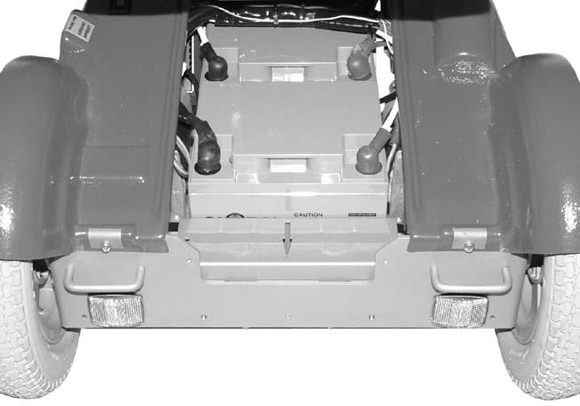 Fig. 11. Circuit breaker/battery isolator. Use caution when you remove the battery cover. The anti-trap mechanism cable is attached to the electronic unit. 6.