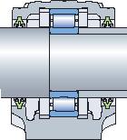 4. Bearings on cylindrical seatings on stepped shafts Advantages The axial load carrying capacity of the bearings (in both directions) is not limited by a sleeve The residual bearing internal
