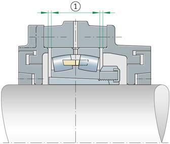 In the case of the locating bearing design, the bearings are axially clamped between the covers on the housings, Figure 2.